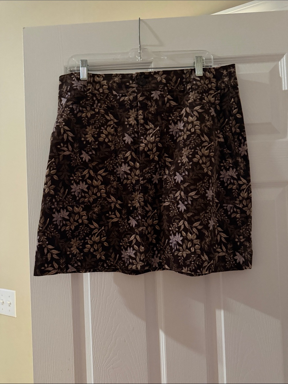 LOFT Brown Floral Mini Skirt